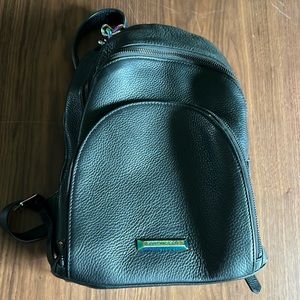 Black Leather Backpack